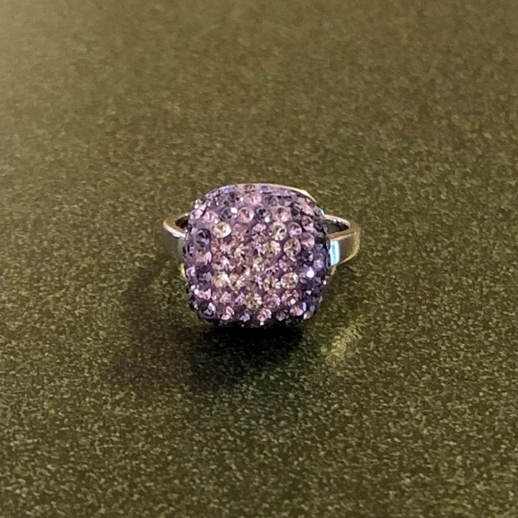 EUC QVC - Chelsea Taylor 925 Ombre Swarovski Crystal Ring, SZ 6 - Picture 3 of 13